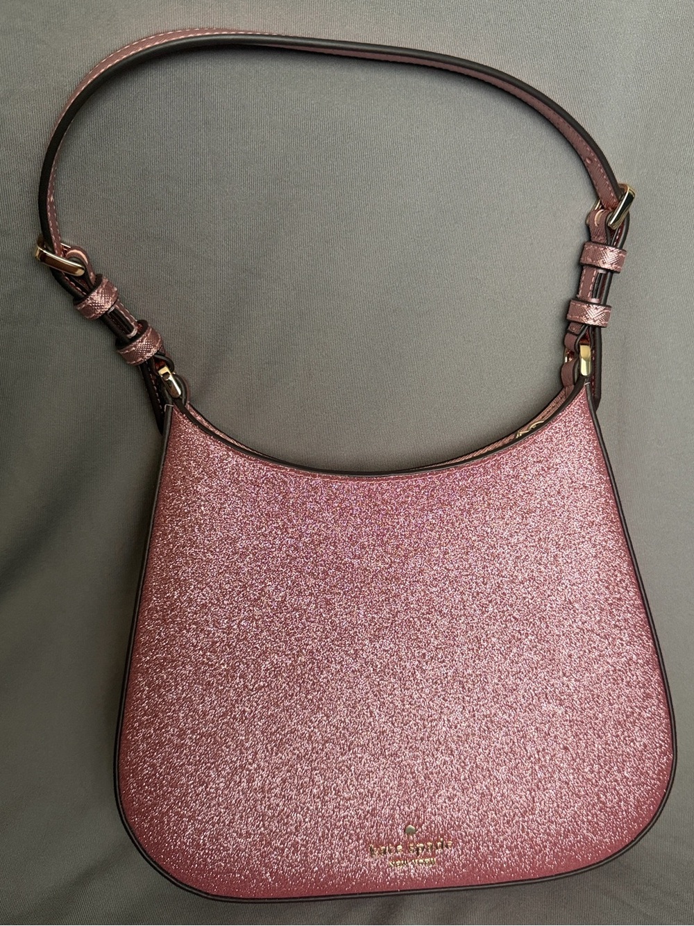 Kate Spade New York Glimmer Glitter Shoulder Bag Mitten Pink